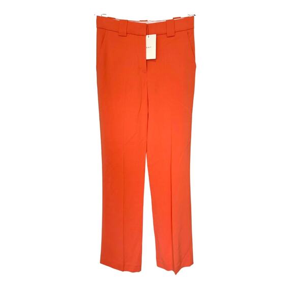 A.L.C. Kennedy Trouser Pants Clementine Orange Straight Leg Slacks NEW Size 2 - Picture 2 of 7